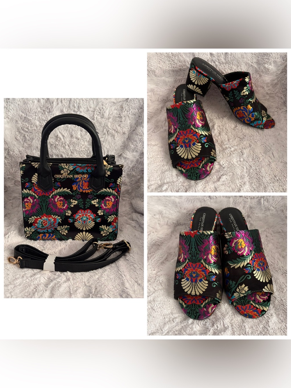 Christian Siriano for Payless Matching Purse and Heeled Sandals - Size 8